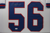 LAWRENCE TAYLOR (Giants white TOWER) Signed Autographed Framed Jersey JSA