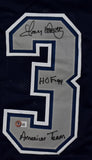 Tony Dorsett Autographed Blue/Grey Pro Style Jersey w/ 2 Stats - Beckett W Holo