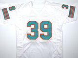 Larry Csonka Autographed White Pro Style Jersey - Beckett W Hologram *Black