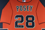 Buster Posey Autographed San Francisco Giants Nike Orange Framed Jersey MLB COA