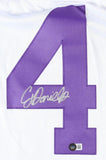 C J Daniels Signed LSU Tigers Purple Jersey (Beckett) Senior Wide Receiver