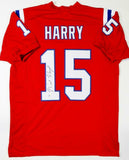 N'Keal Harry Autographed Red Pro Style Jersey- Beckett W Auth *1