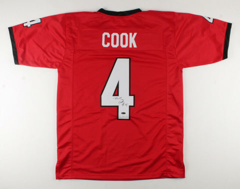 James Cook Signed Georgia Jersey (JSA COA & Cook Hologram) 2021 BullDogs R.B.