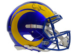 COOPER KUPP Autographed Rams Champs Logo Authentic Speed Helmet FANATICS