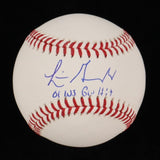 Luis Gonzalez Signed OML Baseball "01 WS GW Hit" (Schwartz) Arizona Diamondbacks