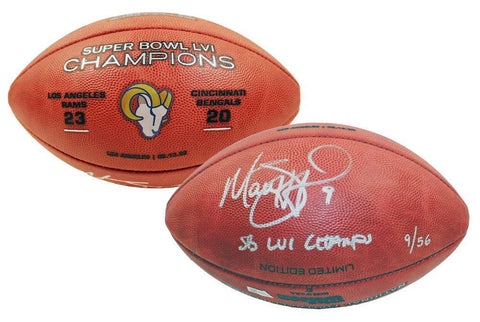 MATTHEW STAFFORD Autographed "SB LVI Champs" SB Champ Football FANATICS LE 9/56