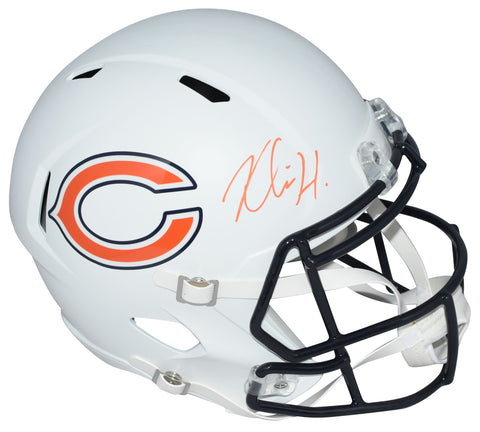 KHALIL HERBERT AUTOGRAPHED CHICAGO BEARS WHITE FULL SIZE SPEED HELMET BECKETT