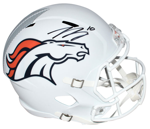 BO NIX SIGNED DENVER BRONCOS NEW 2024 WHITE FULL SIZE SPEED HELMET BECKETT