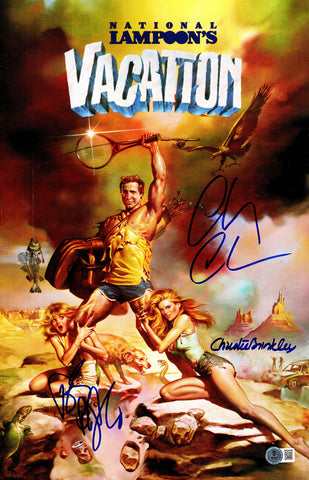 CHASE BRINKLEY & D'ANGELO AUTOGRAPHED 11X17 VACATION MOVIE POSTER BECKETT 234970