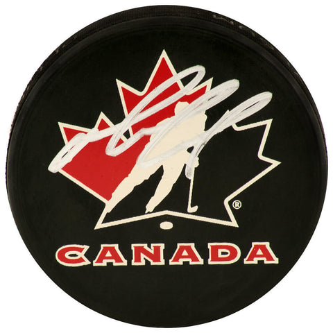 Mario Lemieux Signed Team Canada Logo Hockey Puck - (JSA COA)