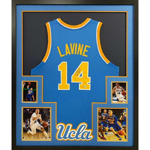 Zach Lavine Autographed Signed Framed UCLA Jersey BECKETT