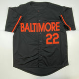 Autographed/Signed JIM PALMER HOF 1990 Baltimore Black Baseball Jersey JSA COA