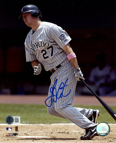 Garrett Atkins Autographed Colorado Rockies 8x10 Photo Beckett 45192