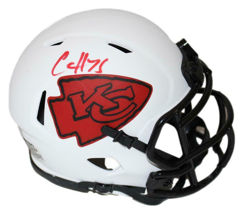 Clyde Edwards-Helaire Signed Kansas City Chiefs Lunar Mini Helmet BAS 34871