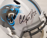 Christian McCaffrey Autographed Panthers Full Size Helmet (Smudged) Beckett