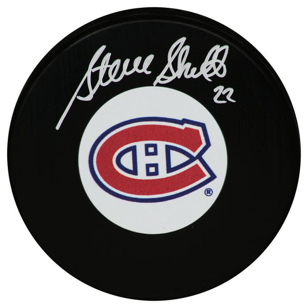 Steve Shutt Signed Montreal Canadiens Logo Hockey Puck - (SCHWARTZ SPORTS COA)