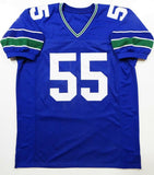 Brian Bosworth Autographed Blue Pro Style Jersey- Beckett Authenticated *5RM