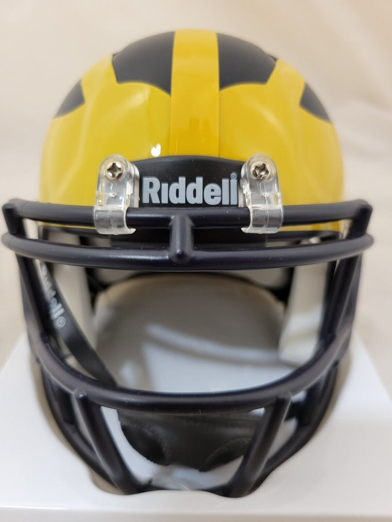 JJ MCCARTHY SIGNED MICHIGAN WOLVERINES SPEED MINI HELMET BECKETT COA ...