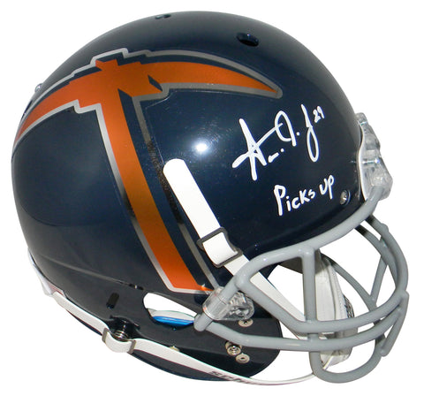 AARON JONES AUTOGRAPHED SIGNED UTEP MINERS FULL SIZE HELMET BECKETT W/ PICKS UP