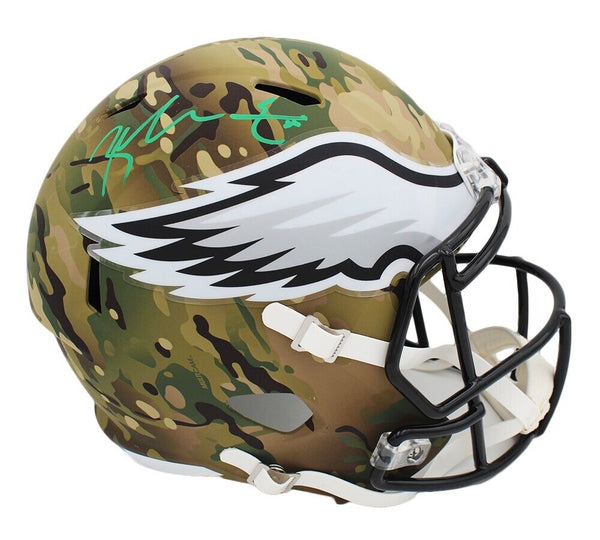 Zach Ertz Signed Philadelphia Eagles Speed Full Size Camo NFL Helmet