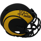 Marshall Faulk Autographed St Louis Rams Eclipse Mini Helmet HOF Beckett 47668