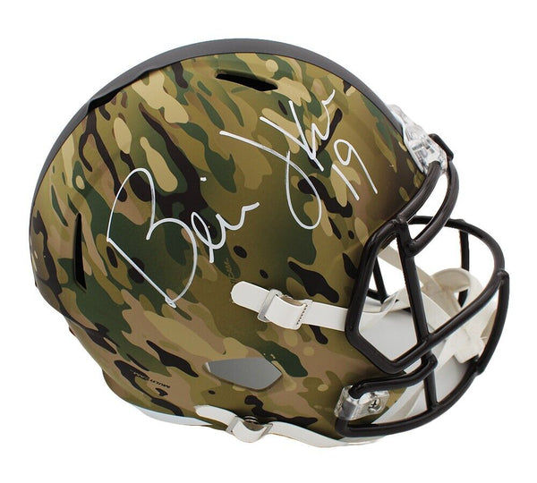 Bernie Kosar Signed Cleveland Browns Speed Full Size Camo NFL Helmet