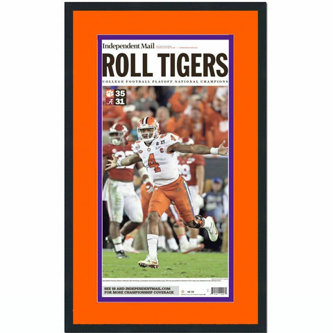 Framed Independent Mail Clemson 2016 NCAA Champions Newspaper 17x27 Cover Photo