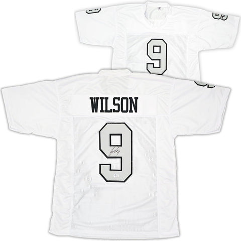 LAS VEGAS RAIDERS TYREE WILSON AUTOGRAPHED WHITE COLOR RUSH JERSEY BECKETT