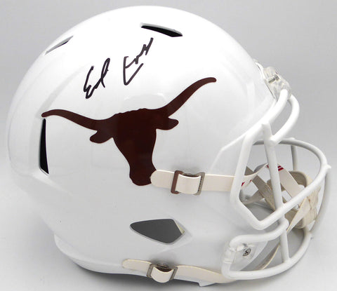 Earl Campbell Autographed White Full Size Helmet Texas Beckett QR #W743999