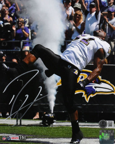 Ray Lewis Signed Baltimore Ravens 8x10 Dance Photo - Beckett W Hologram *White