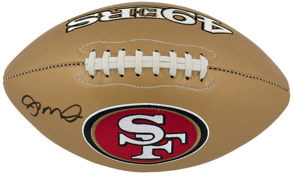 Joe Montana Signed San Francisco 49ers Gold Logo Football - (BECKETT COA)