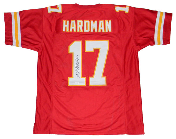 MECOLE HARDMAN AUTOGRAPHED SIGNED KANSAS CITY CHIEFS #17 RED JERSEY JSA