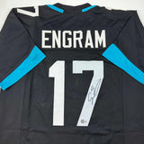 Autographed/Signed Evan Engram Jacksonville Black Jersey Beckett BAS COA