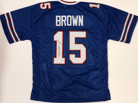 John Brown Signed Bills Blue Jersey (JSA COA) Buffalo All Pro Wide Receiver