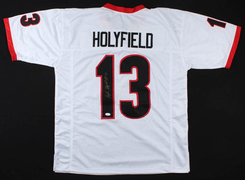 Elijah Holyfield Signed Georgia Bulldogs Jersey (JSA Holo) Eagles Running Back