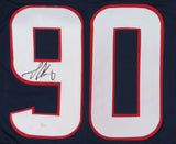 Jadeveon Clowney Signed Texans Blue Jersey (JSA) 2014 #1 Draft Pick Overall