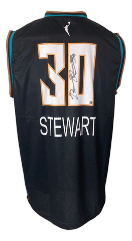 Breanna Stewart New York Signed Black Basketball Jersey Steiner CX