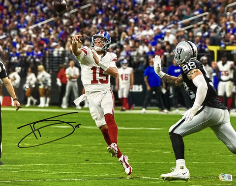 Tommy Devito Signed 16x20 New York Giants vs Raiders Photo BAS ITP