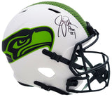 JIM ZORN AUTOGRAPHED SEAHAWKS LUNAR ECLIPSE WHITE FULL SIZE HELMET MCS 210463