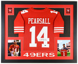 Ricky Pearsall Signed San Francisco 49ers 35"x43" Framed Jersey (Beckett) WR