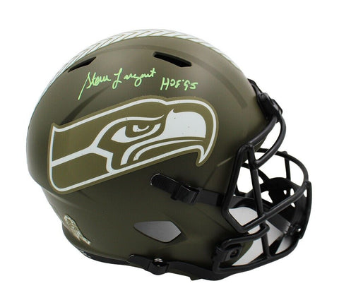 Steve Largent Signed Seahawks Speed Full Size STS Helmet with "HOF 95"