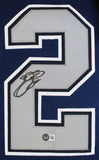 Emmitt Smith Authentic Signed Navy Blue Pro Style Jersey w/ Grey #s BAS Witness