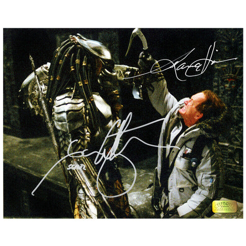 Lance Henriksen Ian Whyte Autographed AVP Scar vs Weyland 8x10 Photo