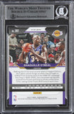 Lakers Shaquille O'Neal Signed 2020 Panini Prizm Red Ice #207 Card BAS Slabbed