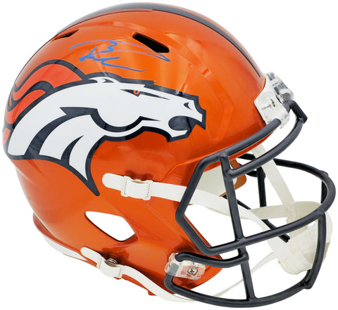 RUSSELL WILSON AUTOGRAPHED BRONCOS FLASH ORANGE FULL SIZE HELMET FANATICS 227938