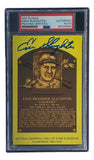 Enos Slaughter Signed 4x6 St Louis Cardinals HOF Plaque Card PSA/DNA 85025656