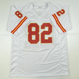 Autographed/Signed DWAYNE BOWE Kansas City White Football Jersey JSA COA Auto