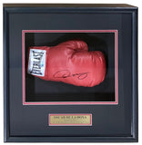 Oscar De La Hoya Signed Red Everlast RH Boxing Glove Shadowbox BAS ITP