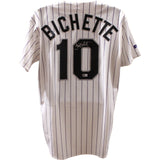 Dante Bichette Signed Rockies Russell Athletic 44 White Jersey BAS 45071