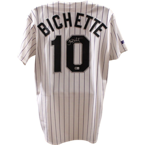 Dante Bichette Signed Rockies Russell Athletic 44 White Jersey BAS 45071